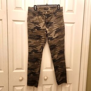Express Women’s Skinny Jeans in Camo Green